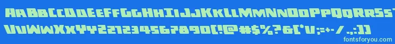 Darkallianceleft Font – Green Fonts on Blue Background