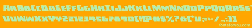Darkallianceleft Font – Green Fonts on Orange Background