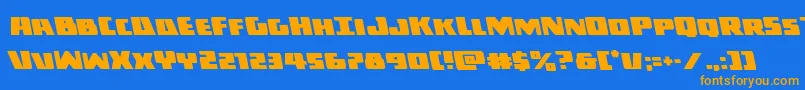 Darkallianceleft Font – Orange Fonts on Blue Background