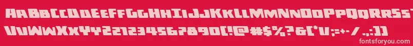フォントDarkallianceleft – 赤い背景にピンクのフォント