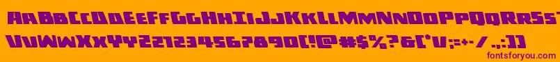 Darkallianceleft Font – Purple Fonts on Orange Background