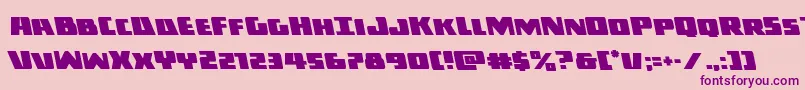 フォントDarkallianceleft – ピンクの背景に紫のフォント