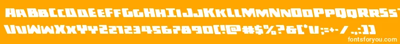 Darkallianceleft-fontti – valkoiset fontit oranssilla taustalla