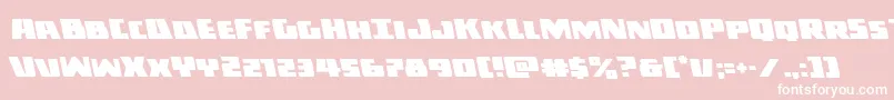 Шрифт Darkallianceleft – белые шрифты на розовом фоне