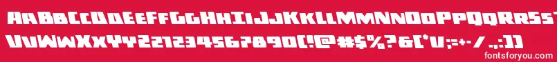 Darkallianceleft-fontti – valkoiset fontit punaisella taustalla