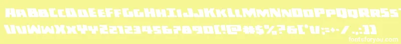 フォントDarkallianceleft – 黄色い背景に白い文字