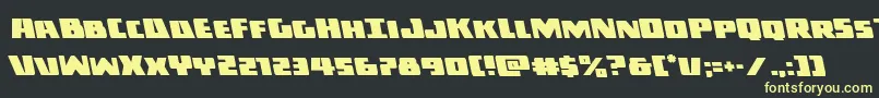 Шрифт Darkallianceleft – жёлтые шрифты на чёрном фоне