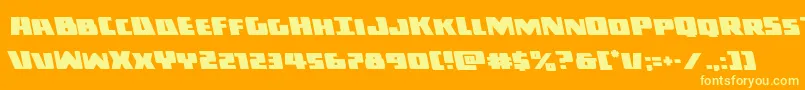 フォントDarkallianceleft – オレンジの背景に黄色の文字