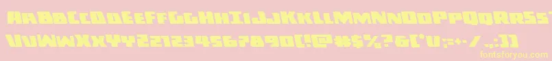 Darkallianceleft-fontti – keltaiset fontit vaaleanpunaisella taustalla