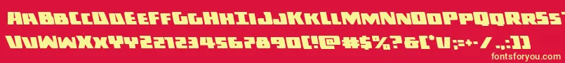 Darkallianceleft-Schriftart – Gelbe Schriften auf rotem Hintergrund