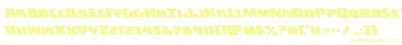 Fonte Darkallianceleft – fontes amarelas em um fundo branco