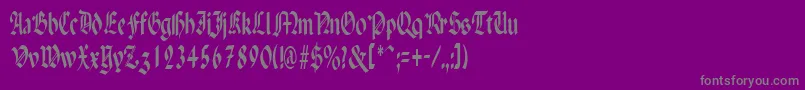 フォントPenchantnarrowRegular – 紫の背景に灰色の文字