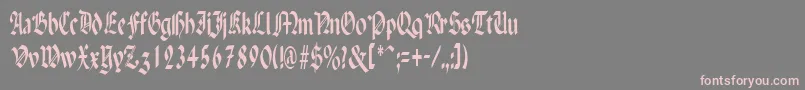 フォントPenchantnarrowRegular – 灰色の背景にピンクのフォント