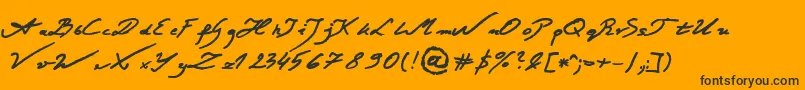 JacekZiebaJasinskiBold Font – Black Fonts on Orange Background