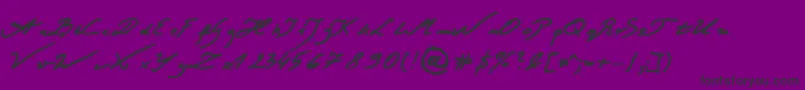 JacekZiebaJasinskiBold-Schriftart – Schwarze Schriften auf violettem Hintergrund