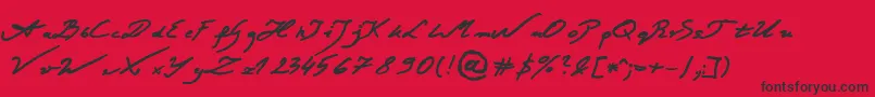 JacekZiebaJasinskiBold Font – Black Fonts on Red Background