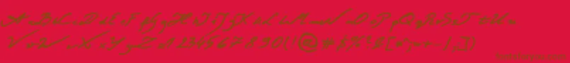 More about JacekZiebaJasinskiBold Font JacekZiebaJasinskiBold Font – Brown Fonts on Red Background