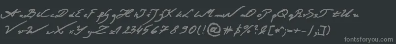 Шрифт JacekZiebaJasinskiBold – серые шрифты на чёрном фоне