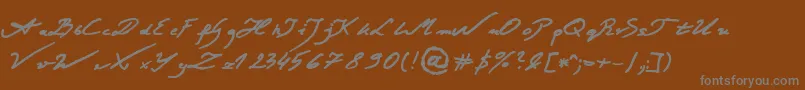 Шрифт JacekZiebaJasinskiBold – серые шрифты на коричневом фоне