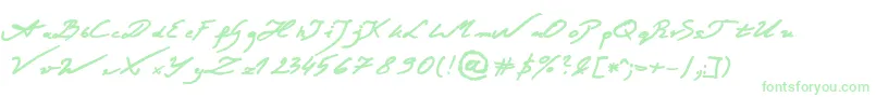 JacekZiebaJasinskiBold Font – Green Fonts on White Background