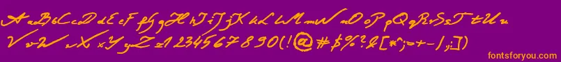 JacekZiebaJasinskiBold Font – Orange Fonts on Purple Background