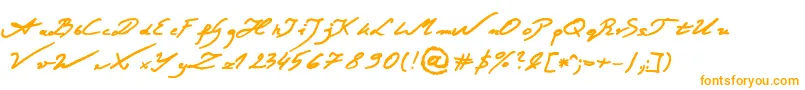 JacekZiebaJasinskiBold Font – Orange Fonts on White Background