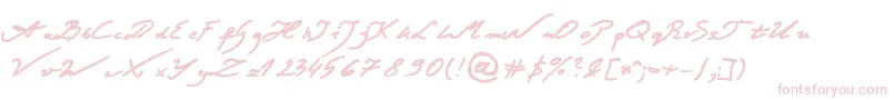 JacekZiebaJasinskiBold-Schriftart – Rosa Schriften auf weißem Hintergrund