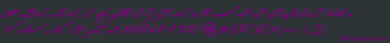 JacekZiebaJasinskiBold Font – Purple Fonts on Black Background