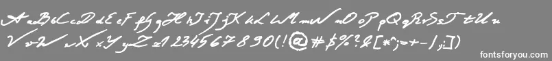 JacekZiebaJasinskiBold Font – White Fonts on Gray Background