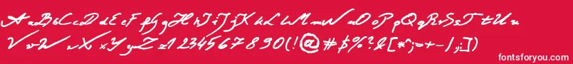 JacekZiebaJasinskiBold Font – White Fonts on Red Background