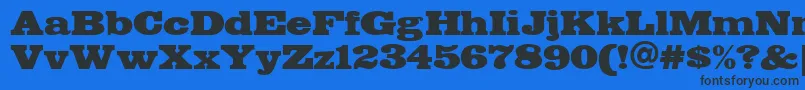 Fette Font – Black Fonts on Blue Background