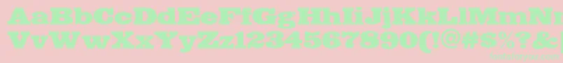 Fette Font – Green Fonts on Pink Background