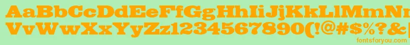 More about Fette Font Fette Font – Orange Fonts on Green Background