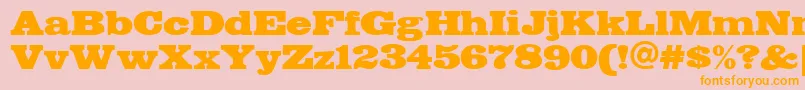 Fette Font – Orange Fonts on Pink Background