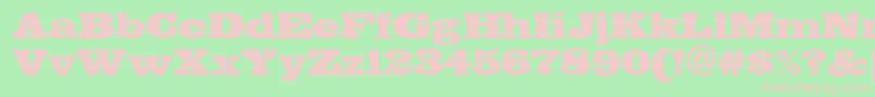 Fette Font – Pink Fonts on Green Background