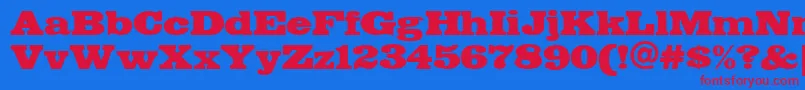 Fette Font – Red Fonts on Blue Background