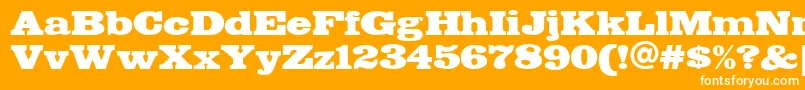 Fette Font – White Fonts on Orange Background