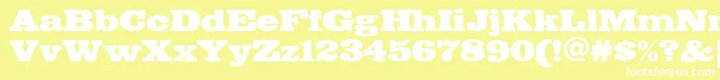 Fette Font – White Fonts on Yellow Background