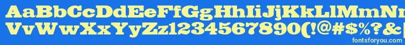 Fette Font – Yellow Fonts on Blue Background