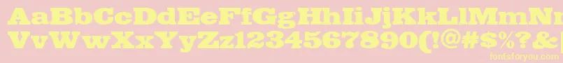 Fette Font – Yellow Fonts on Pink Background