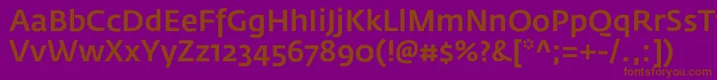 Czcionka FedrasansproMedium – brązowe czcionki na fioletowym tle