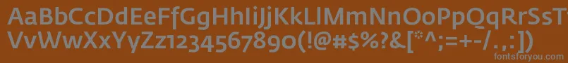 Czcionka FedrasansproMedium – szare czcionki na brązowym tle
