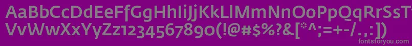 Fonte FedrasansproMedium – fontes cinzas em um fundo violeta
