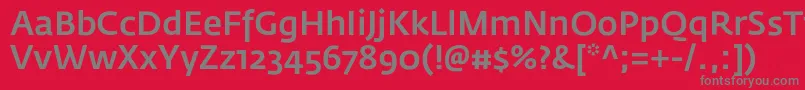 FedrasansproMedium Font – Gray Fonts on Red Background