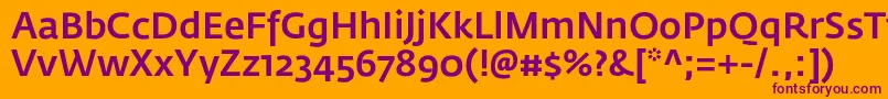 FedrasansproMedium Font – Purple Fonts on Orange Background