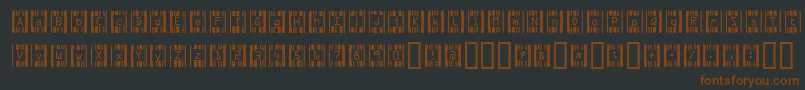 RecognitionNekkid-fontti – ruskeat fontit mustalla taustalla
