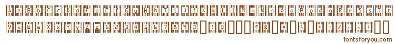 Шрифт RecognitionNekkid – коричневые шрифты на белом фоне