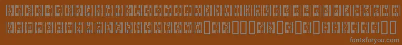 フォントRecognitionNekkid – 茶色の背景に灰色の文字