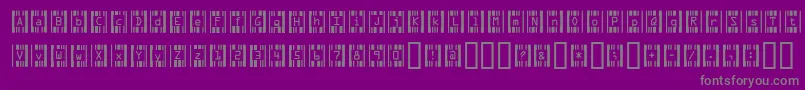 RecognitionNekkid-Schriftart – Graue Schriften auf violettem Hintergrund
