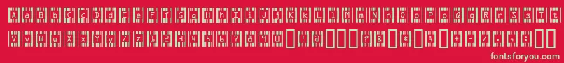 RecognitionNekkid Font – Green Fonts on Red Background